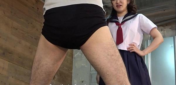  Japanese Schoolgirl Cosplay Ballbusting